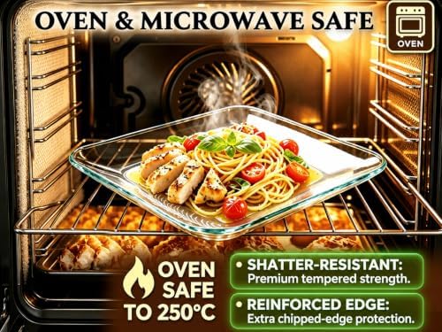 Tempered Glass Plates Set of 4, 8 Inch Appetizer Dessert Plates - Image 4
