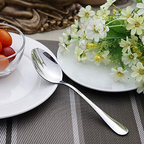 VANRA 4-Piece Children Spoons Stainless Steel Kids Dinner Spoons Child Silver Cutlery Set 5.6-inch (4 spoons) - Image 5