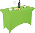 LZY Spandex Fitted Stretch Table Cover for 4ft or 6ft or 8ft Folding Table, Rectangular Cocktail Tablecloth, Perfect for Party or Banquet