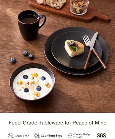 Famiware Venus Dinnerware Sets with Mugs, Ceramic Plates and Bowls for 6 - Image 4