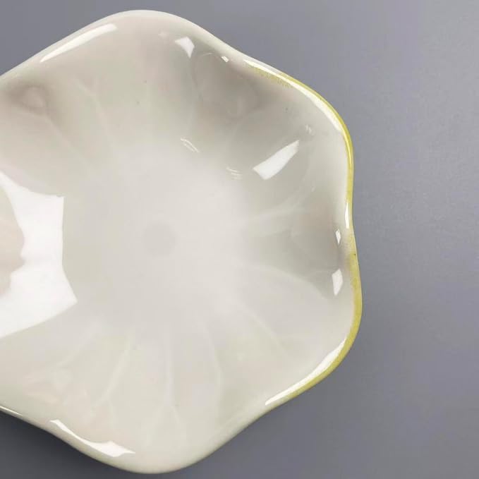 Jewelry Dish Tray - Ceramic Trinket Tray for Rings, Keys, Earrings | Decorative Key Bowl for Women, Gift for Friends, Sisters, Daughter, Mother, Lotus leaf shap, Jewelry Trays (Milky White)