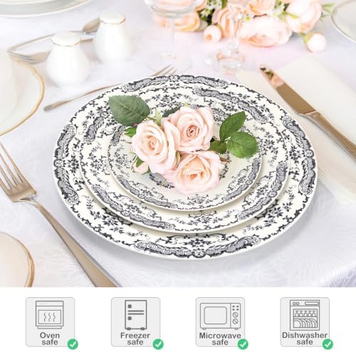 Dessert Plates Set of 6,6 Inch Mini Ceramic Plates - Image 2