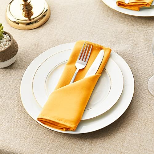 Hiasan Cloth Napkins Set of 6, 20 x 20 Inch, Orange - Image 2