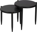 Leick Home Redonda Bay Side Tables 2 Pack, Urbane Bronze, Small Table 21.6 in H x 19.7 in W, Large Table 23.6 in H x 21.6 in W, 228361-BRZ