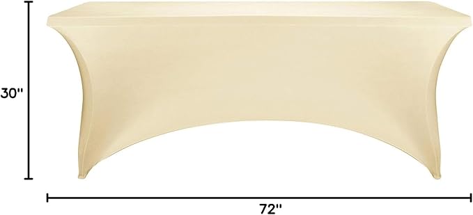 LZY Spandex Fitted Stretch Table Cover for 6 ft or 4ft or 8ft Folding Table, Rectangular Cocktail Tablecloth, Perfect for Party or Banquet