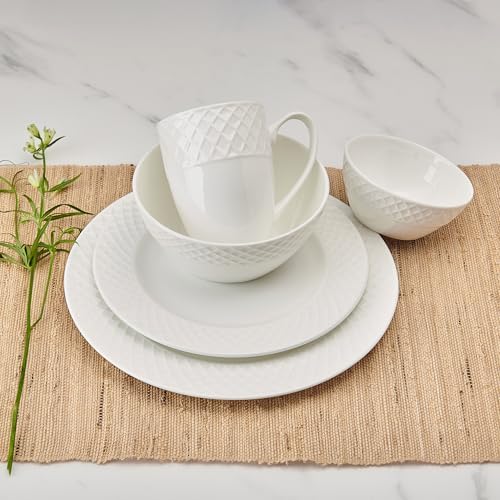 Mikasa Trellis Bone China Lightweight Chip Resistant 40 Piece Dinnerware Set, Service for 8 - Image 5