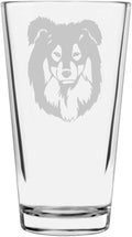 Miniature Australian Shepherd Custom Personalized Dog Themed Etched All Purpose 16oz Pint Glass