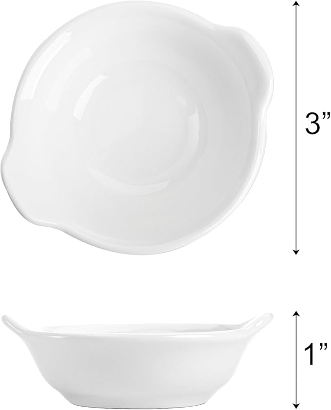 Elsjoy 16 Pack 2 Oz Ceramic Mini Dipping Dishes, Pinch Bowls for Soy Sauce, Ketchup, BBQ