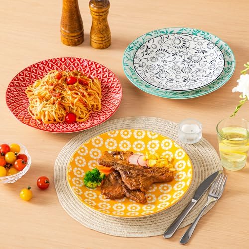 vancasso 10.25" Ceramic Dinner Plates Set of 6, Muted Vintage - Image 5