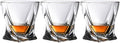 Crystal Whiskey Glass Set of 3 - Old Fashioned Bourbon Glasses, Perfect for Scotch and Cocktails (Style 2,3pcs)
