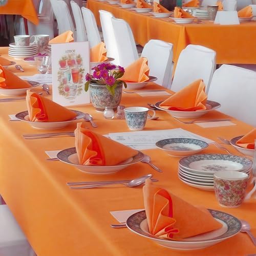 FOLINS&HOME Orange Cloth Napkins Set of 12, Decorative 20x20 Inch Napkins - Image 6