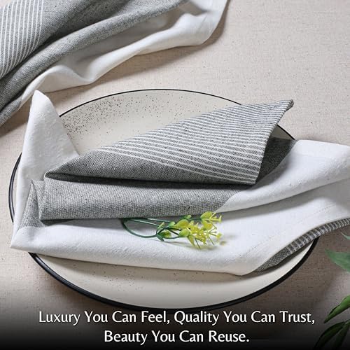 Dark Olive Cotton Cloth Napkins Set of 4, 18x18 Inch - Image 2