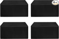 HolidayIdeas Fitted Table Clothes, 4 Pack - 48 x 24 Inch - Black Rectangle Tablecloths for 4 Foot Tables, Fabric Tablecloth for Vendor Stand, Trade Show, Parties, Banquet