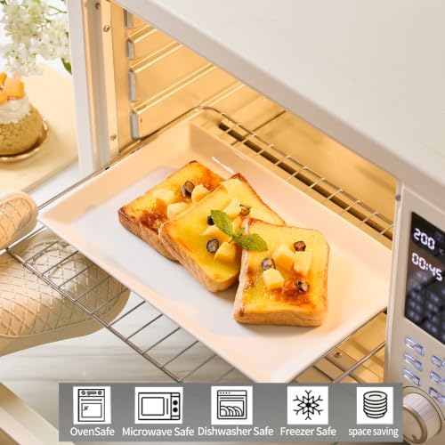 MIECOO Large Serving Platters, 16/14/12 Inch White Serving Trays Set, Rectangular Porcelain Plates for Party, Wedding, Birthday, Entertaining, Food, Appetizer, Fruit, Sushi, Dessert, Set of 3 - Image 5