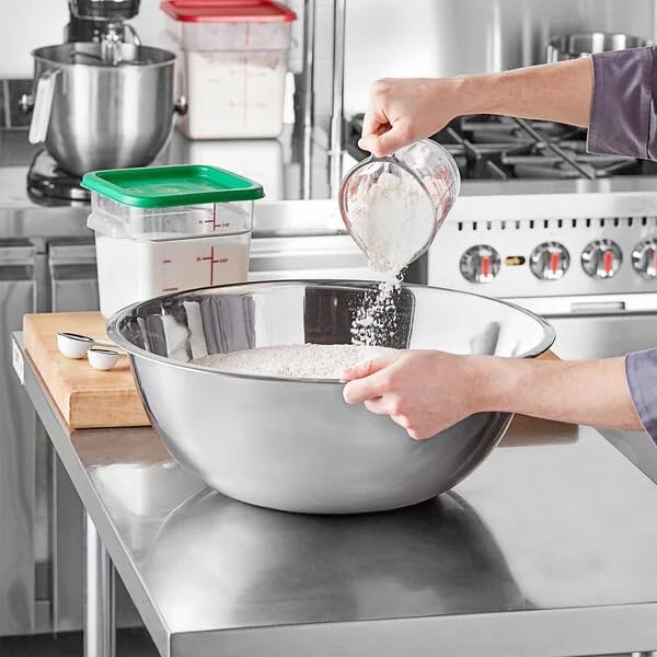 Stainless Steel 20 QT Mixing Bowl | Home & Commercial Quality | Flat Bottom | Cooking, Baking, Meal Prep [1PK]