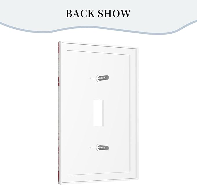 Decorative Light Switch Cover Baseball Sports Ball Game 1 Gang Wall Plate Cover Single Toggle Outlet Covers Switchplate Electrical Faceplate for Bathroom Bedroom Decor（2 Pack）