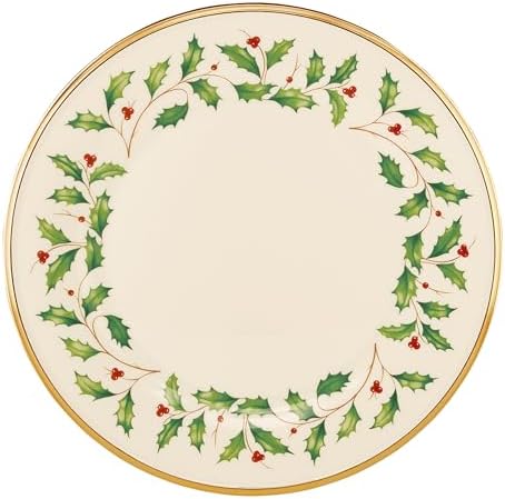 Lenox Holiday Porcelain Christmas Dinner Plate, 1-Piece by Lenox