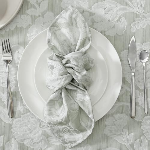 Laura Ashley Wrinkle Resistant Annaleigh Set of 6 Napkins, Sage - Image 4