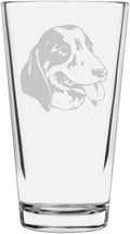 Grand Anglo Francais Blanc et Noir Custom Personalized Dog Themed Etched All Purpose 16oz Pint Glass