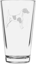 Smooth Fox Terrier Custom Personalized Dog Themed Etched All Purpose 16oz Pint Glass
