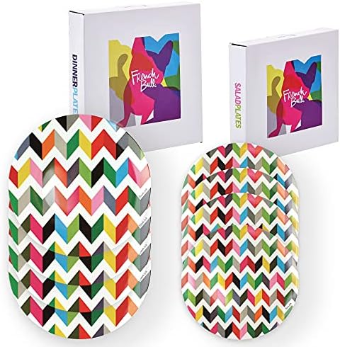 French Bull Plates - 4 Piece Set - 9 inch Melamine Salad Plates Set of 4 - Melamine Dinnerware for Indoor and Outdoor - Ziggy - Image 5