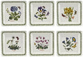 Portmeirion Botanic Garden 7-Inch Square Plate (Set of 6), Assorted Floral Motifs - Durable & Stylish Porcelain, Mix-and-Match Elegant Tableware - Dishwasher, Microwave, Oven, Freezer Safe by Portmeirion