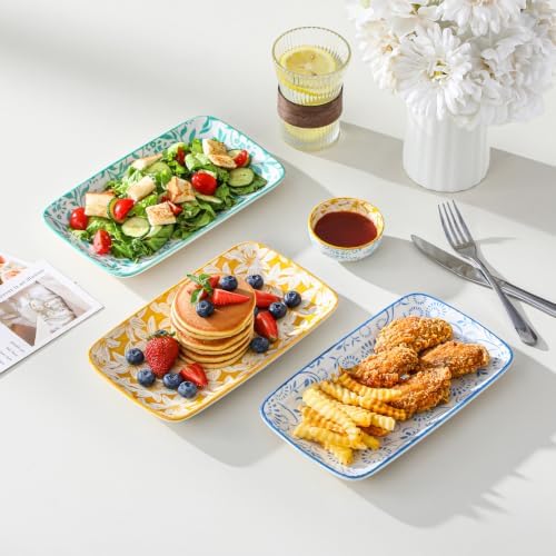 vancasso Selene Rectangular Dinner Plates 9.5"x5.6"Inch, Ceramic - Image 7