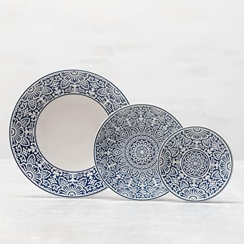 Fortessa Havana Vitrified China Coupe Rimless Plate 4 Pack, Blue, Salad Plate, 8.5 Inch - Image 3