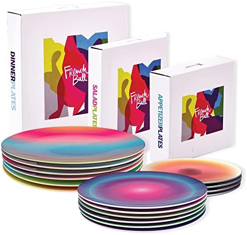 French Bull Melamine Assorted Plates-6 Piece Set -Melamine Dinnerware-Platter, Serving, Party, Platter, Dish (11" Dinner Plate, Aurora) - Image 4