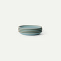 MORA Medium Plates Set of 4, 8.5 inch Ceramic Pottery Salad Plates - Microwave, Oven and Dishwasher Safe - Iris
