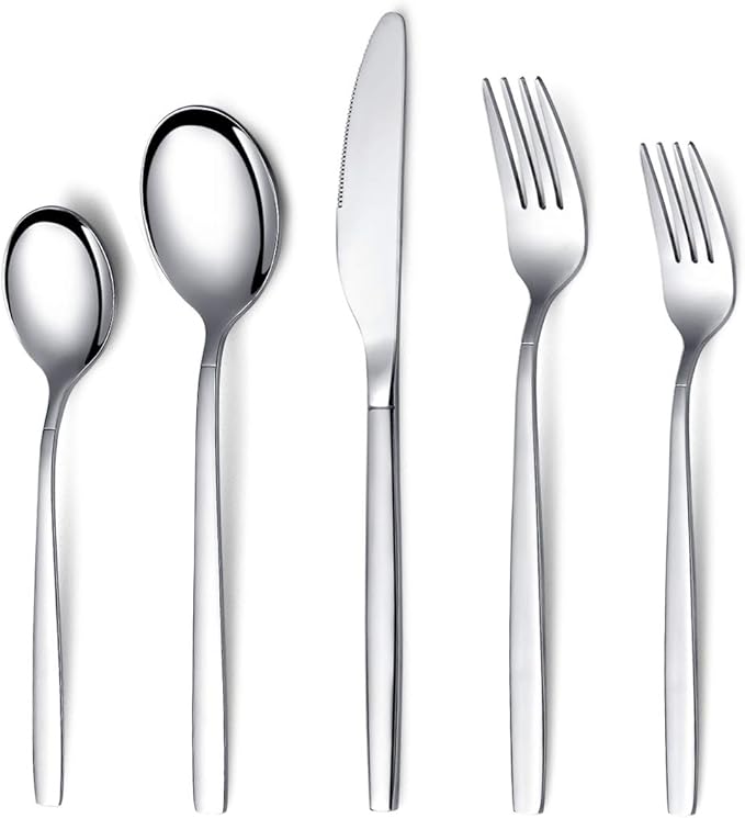 Berglander Flatware Set 20 Pieces, Stainless Steel Flatware Set, Silverware Set Service For 4