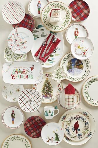 Lenox Holiday Porcelain Christmas Dinner Plate Set for 4 - Image 6