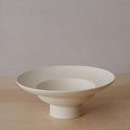 WENSHUO Deep Soup Plate, Angled Rim Pasta Bowl, High-foot Salad Bowl with Wide Rimmed, 15 oz (Crème)