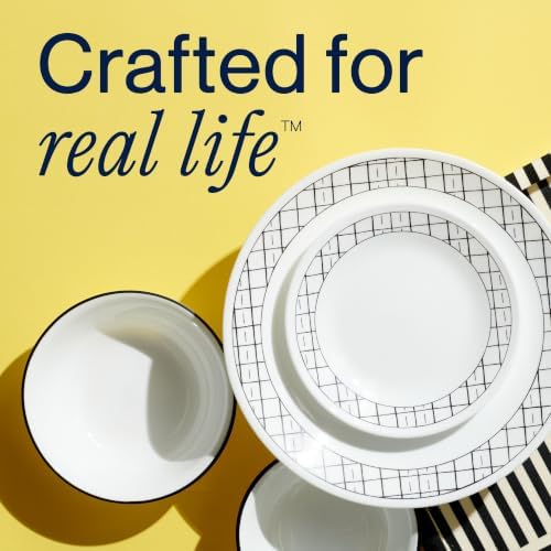 Corelle Delicate Grid 18-Piece Dinnerware Set, Service for 6 - Image 6