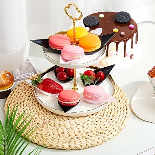 Tessco for you 800 Pcs 4" Mini Appetizer Plates, White, Black - Image 6