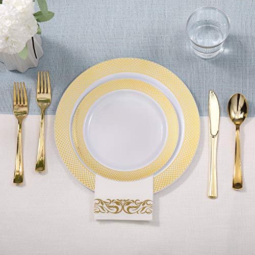 FOCUSLINE 175 Pieces Gold Dinnerware Set for 25 Guests - Image 4