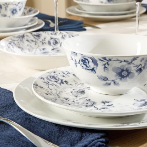 Martha Stewart Plates and Bowls Set, 16 Piece Dinnerware Set for 4, Pink - Image 4