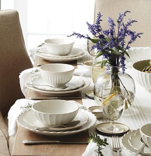 Lenox French Perle Scallop White Dinner Plate Set for 4 - Image 5