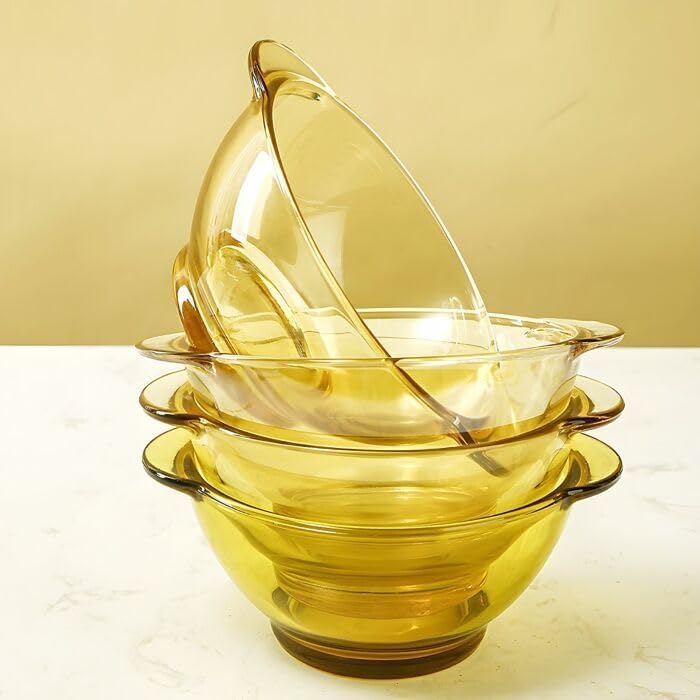 STP GOODS Glass Dinner Plates Set of 4 – Borosilicate Salad & Soup Plates, Transparent Glass Serving Plates for Pasta, Bread, Dessert & Appetizers, Dishwasher Safe Tableware - Image 3