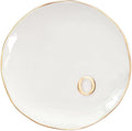 COLLECTIVE HOME - Ceramic Jewelry Tray, Decorative Trinket Dish for Rings Earrings Necklaces Bracelet Watch Keys, Birthday Mother's Day Christmas Gift for Women, 4.75", Glossy (o)