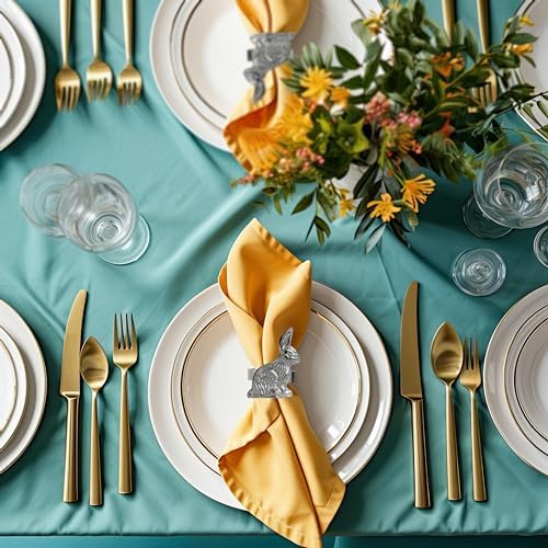 COTTON CRAFT Easter Bunny Napkin Ring - Set of 8 Metal Napkin Rings - Image 2