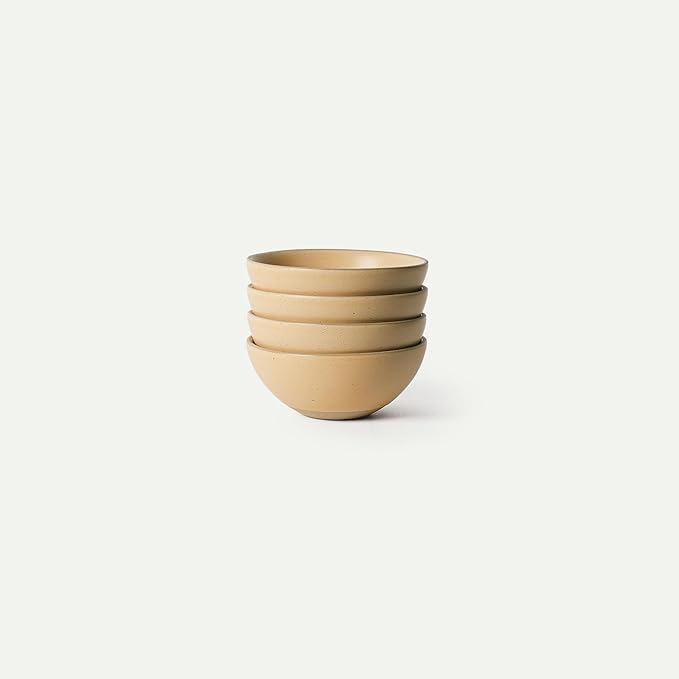 MORA Small Bowls Set of 4, 16oz Ceramic Pottery Dessert Bowls - Microwave, Oven and Dishwasher Safe - Merrigold