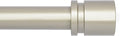 Curtain Rods for Windows 16 to 200 Inches Adjustable Length 1 Inch Diameter Window Curtain Rod with Aluminium End Cap, Brushed Nickel