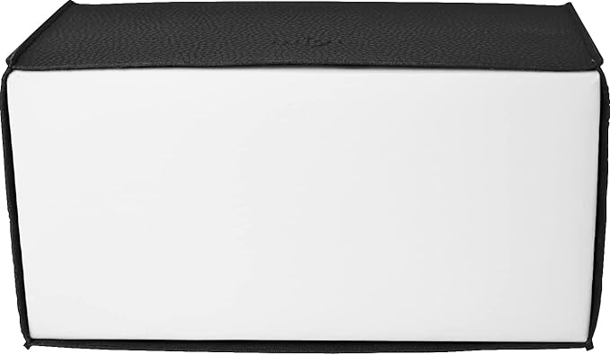 Carrotez Tissue Box Cover, [Refined] Modern PU Leather Rectangular Tissue Box Holder - Decorative Holder/Organizer for Bathroom Vanity Countertop, Night Stands, Office Desk 9.5"X5"X5" - Black