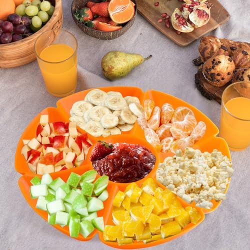 3 Round Plastic Serving Trays 11 Inch 7 Comp - Image 6