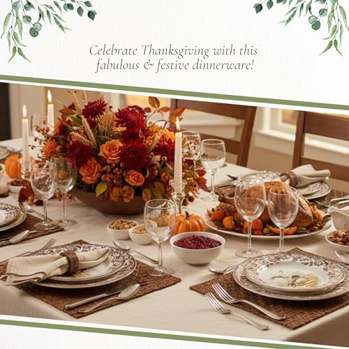 Spode Woodland Mallard Wildlife 8" Salad Plate - Fine Earthenware, Dishwasher & Microwave Safe, Made in England - Seasonal Dinnerware for Holiday, Rustic, & Countryside Table Settings - Image 5