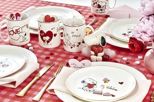 Lenox Snoopy Valentine's Day Porcelain Mug Set for 4, 12oz - Image 4