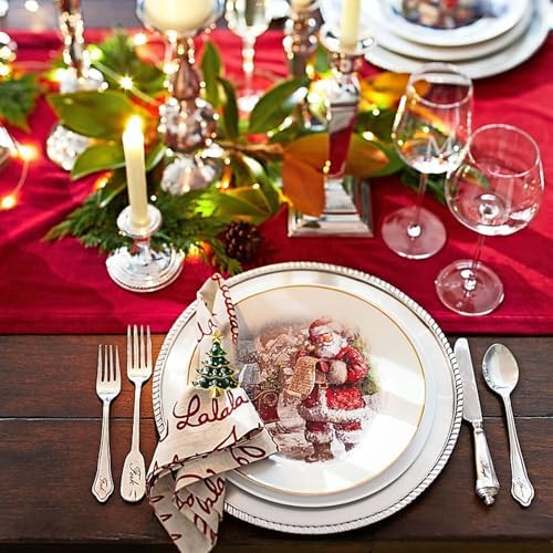 Christmas Napkin Rings Set of 8, Green Christmas Tree Metal Napkin Rings Holder Suitable for Christmas Thanksgiving Festival Holiday Table Dinner Decorations - Image 7