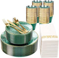 DaYammi 350PCS Green Plastic Dinnerware Set for 50 Guests by DaYammiwillaccompanyyou