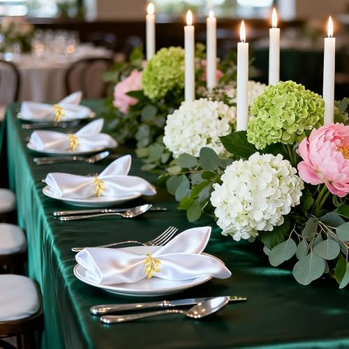 Napkin Rings Gold Napkin Rings Set of 24 Metal Napkin Holder for Table Holders for Paper Napkins Gold Leaf Napkins Rings Fall Thanksgiving Christmas Dinner Decor Banquet Kitchen Wedding Holiday Party - Image 6